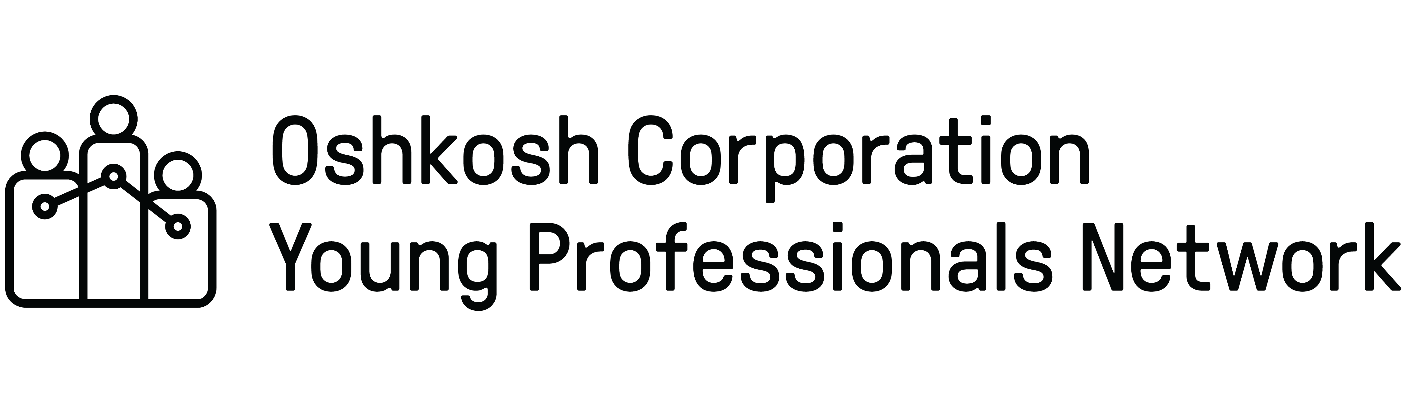 Black Oshkosh Corporation Young Professionals Network logo
